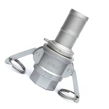 

1-1/4" 32mm Hose Barb x 1-1/4" BSP Female Thread 304 Stainless Steel D + E Type CamLock Fitting Pump Adapter Cam Groove Coupling