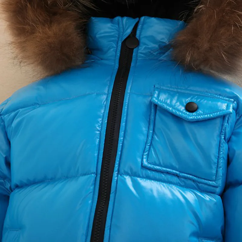 Down Jacket Winter Child Down Coat Set Top Quality Children Down Bib Set Pants Free Thickening Shipping Child Winter Outenwear
