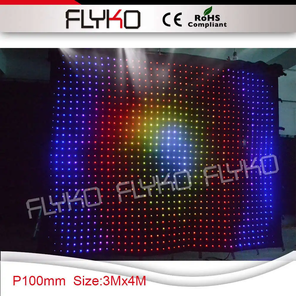 lights air led stage backdrop P10 3x4m with video functionled stage