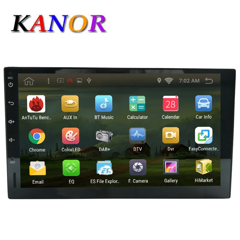 KANOR Android 6 0 no car dvd player gps navigation universal car gps font b radio