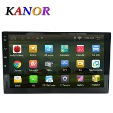 KANOR Android 6,0 без dvd-плеер автомобиля gps-навигация Универсальный Автомобильный gps Радио Видео плеер 2 din мультимедийный Авторадио Стерео WI-FI