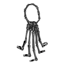 Hapiship Для женщин Мода 3 стиля Хэллоуин руки Череп Скелет эластичный браслет+ кольца РЧ прохладной погоды