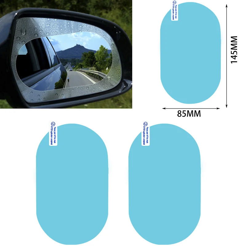 2 шт Анти-туман Водонепроницаемая Автомобильная наклейка пленка на зеркало заднего вида для seat leon ibiza Alhambra niva kalina priora granta vaz автомобильный Стайлинг - Название цвета: 85x145mm