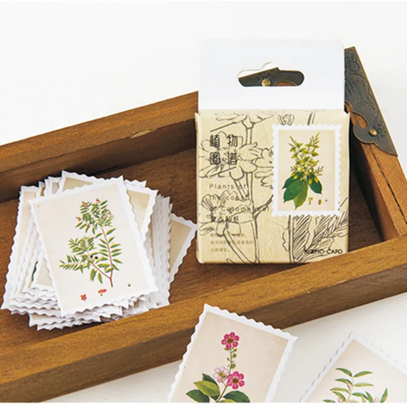 

Mo.Card 45 pcs/pack plant garden mini paper diary sticker Scrapbooking Decoration label Wholesale