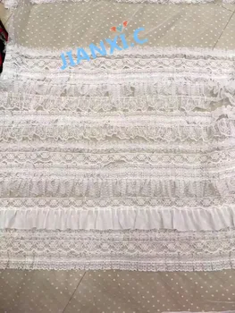 

High Quality david-7104 tulle Embroidered Net Lace fabric African French Laces Fabrics for bridal dress
