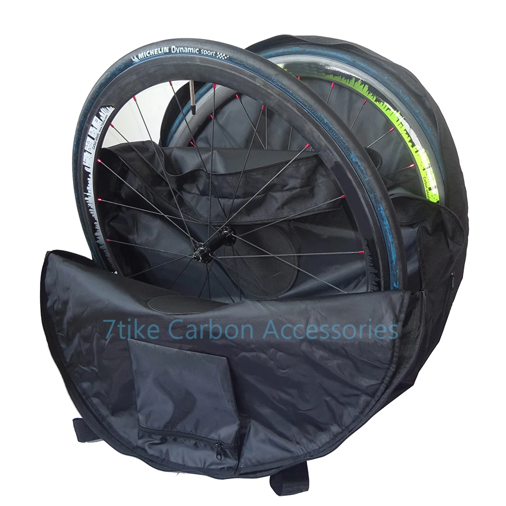 Clearance 700C ROAD BIKE WHEELS BAG WITH HUB PROTECTOR DOUBLE 27.5 ER WHEELS BAG BICYCLE WHEELSET BAG PADDED WHEELS BAG 1