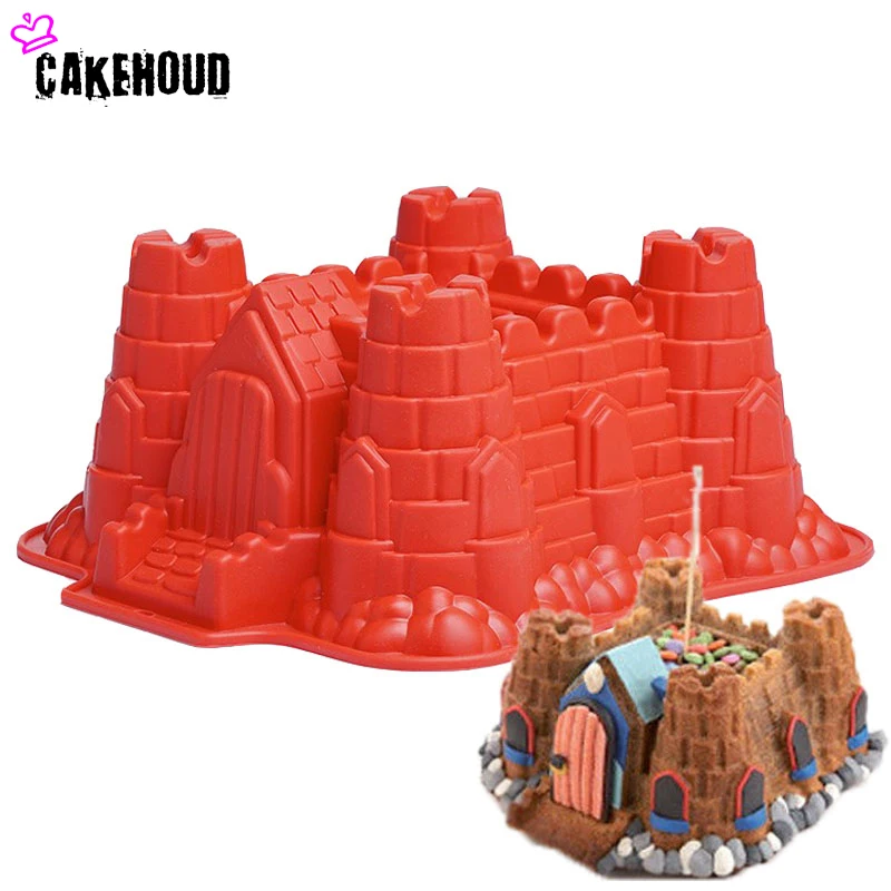 

New 1 Pc Creative Large Castle Birthday Cake Mold DIY Bread Baking Tools Butter Pan Mold Bakeware Kitchen Supplies Free Shipping