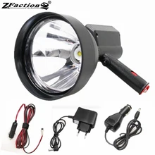 Перезаряжаемый Двойной источник питания 240 В и 12 В комбинация 25 Вт светодиодный ручной Точечный светильник 2500лм 150 мм портативный светильник для охоты и рыбалки