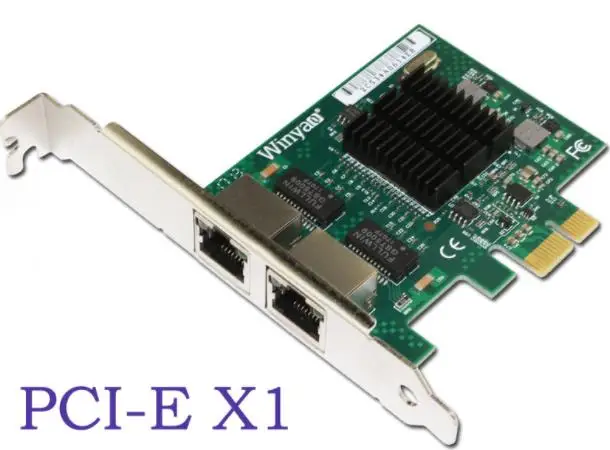 82575 EB/Гб адаптер с двумя портами для PCI-E X1 Gigabit Ethernet сетевой карты 10/100/1000 Мбит