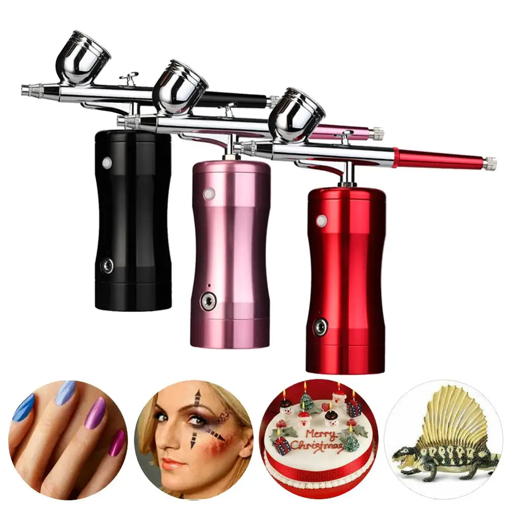 

Mini Size Portable Beautiful Airbrush Set Small Spray Pump Pen Set Air Compressor Kit for Art DIY Nail Painting Spray Model