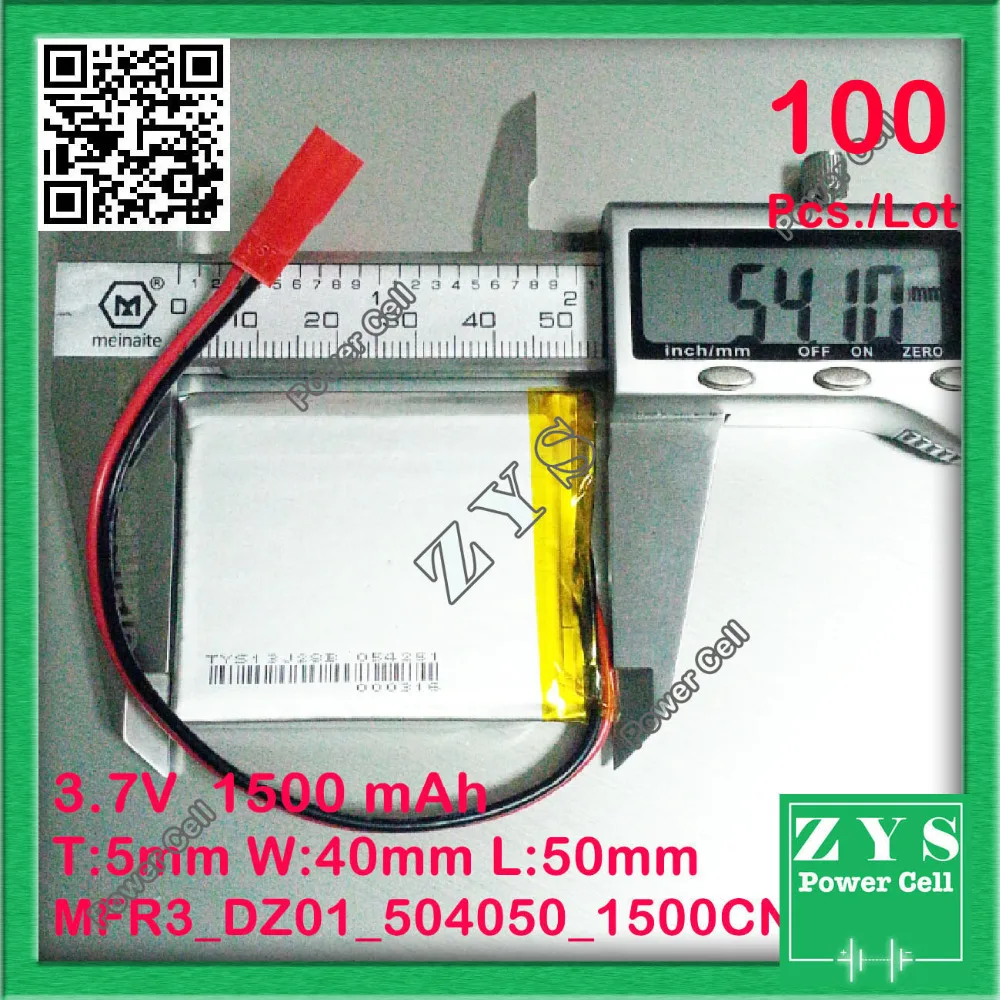 US $848.80 100pcs Safety Packing 2pin Connector 37V lithium Polymer battery 504050 1500mah for UAV UAS Drone Zone mini drone fpv 5x40x50mm
