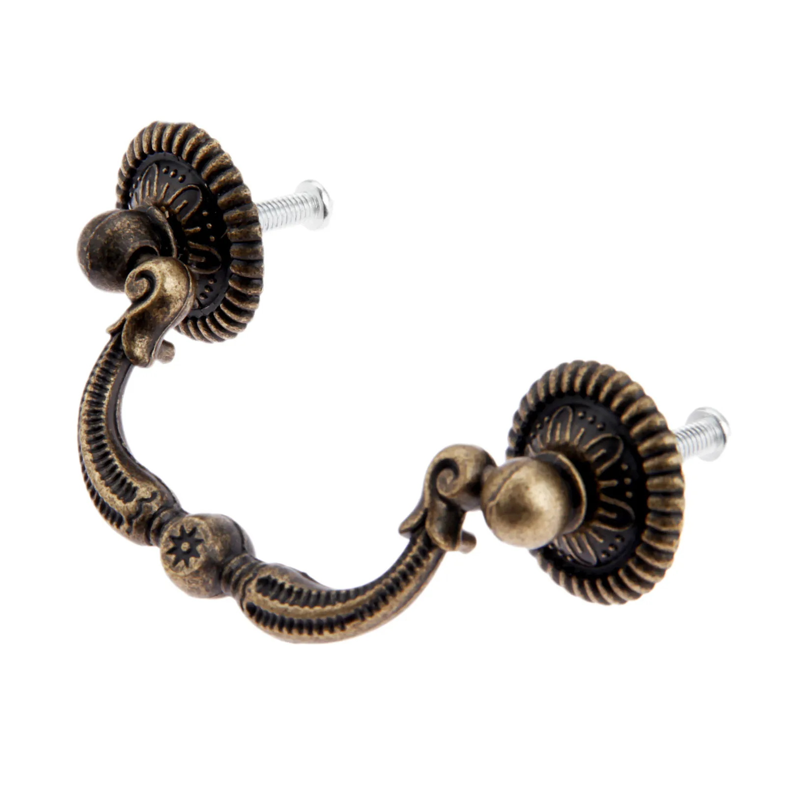 

DRELD Vintage Wooden Wine Gift Box Pull Handle Kitchen Furniture Handles Closet Cabinet Knobs and Handles European Style 90*42mm