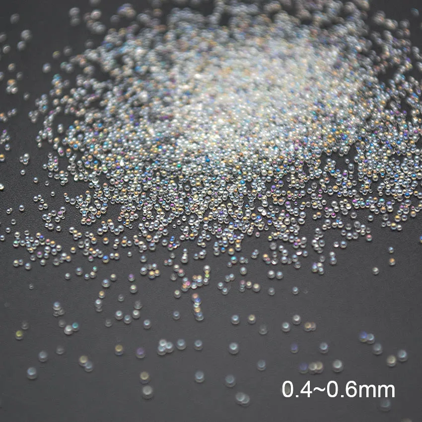 1 مربع الكريستال AB الزجاج الكافيار الخرز 0.4-0.6 مللي متر مايكرو حبة مسمار الفن الديكور الراين اكسسوارات MJZ0100