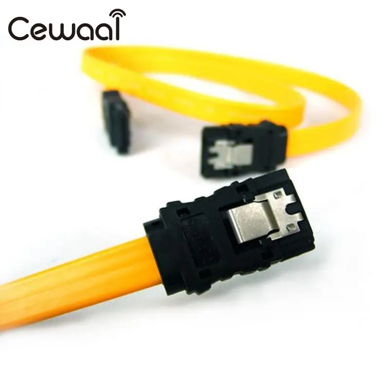 

CEWAAL Cable Data Lines Hard Disk Internal Cable Charging Wire SATA hard drive data cable 6Gbps 40CM yellow Durable