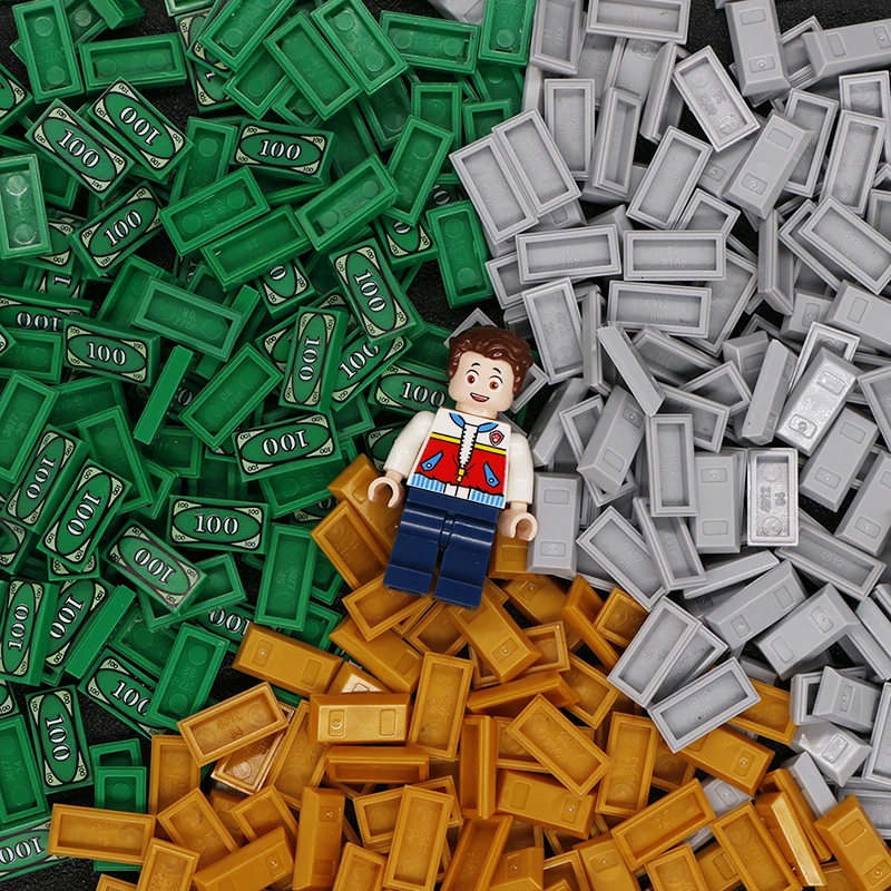 

Bricks City Accessories Money Mini Figure 1x2 Bullion 100 Dollar Bill Lot Friends Building Blocks Toy LegoINGlys City Parts Bulk