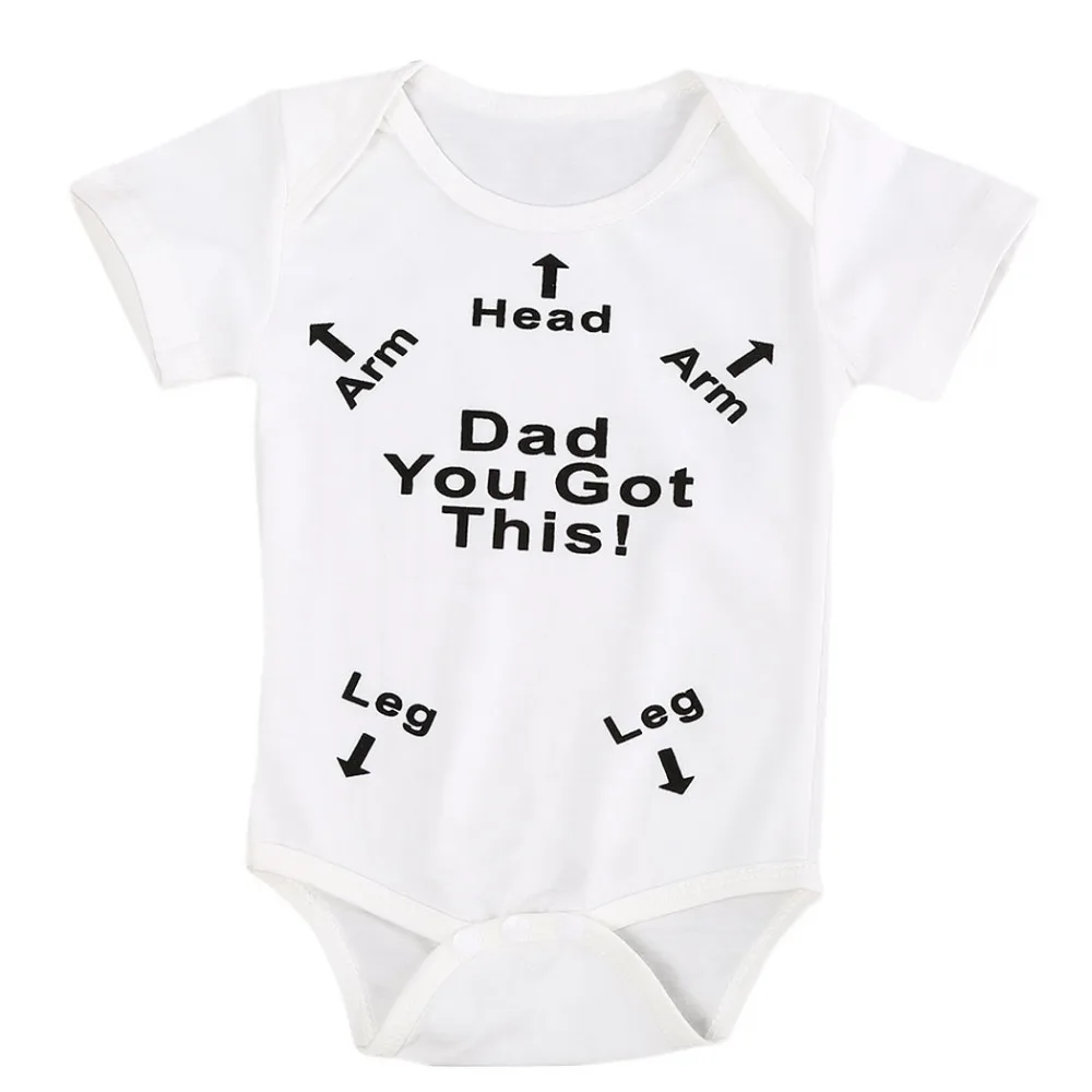 2018 Newborn Infant Baby Girls Boys Clothing Short Sleeve Dad You Got