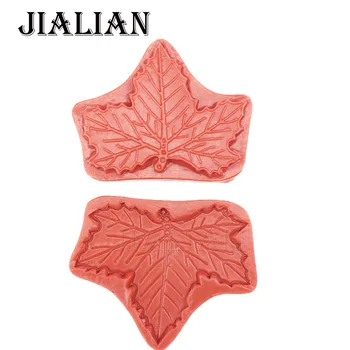 

2pcs Leaf Press Mold Shaped leaf vein Silicone Mold Cake Decoration Fondant Cake 3D Food Grade Silicone Mould T0309