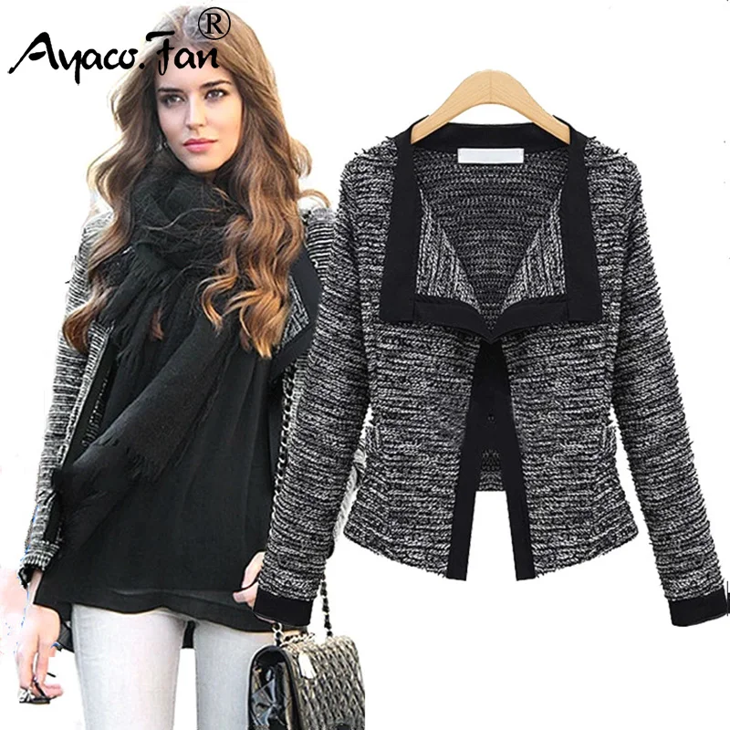 

New Fashion Women Slim Fit Coats Spring Autumn Full Sleeve Patchwork Casual Cardigan Coats Womens OL Streetwear Jackets
