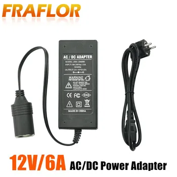 

AC Converter Adapter For DC 12V 6A 72W Power Supply Charger With EU Plug Car Cigarette Lighter Socket Adapter DC Power Supply