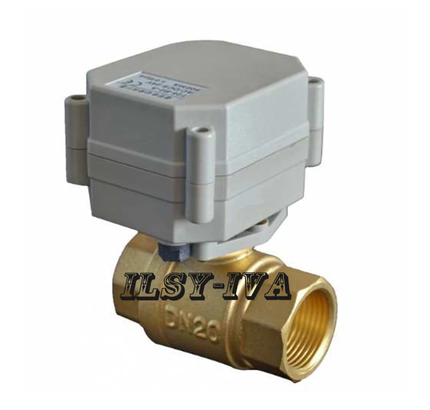 DN20 G3/" латунь motorizedball клапан, DC5V 2-ходовой моторизованный шаровой клапан для