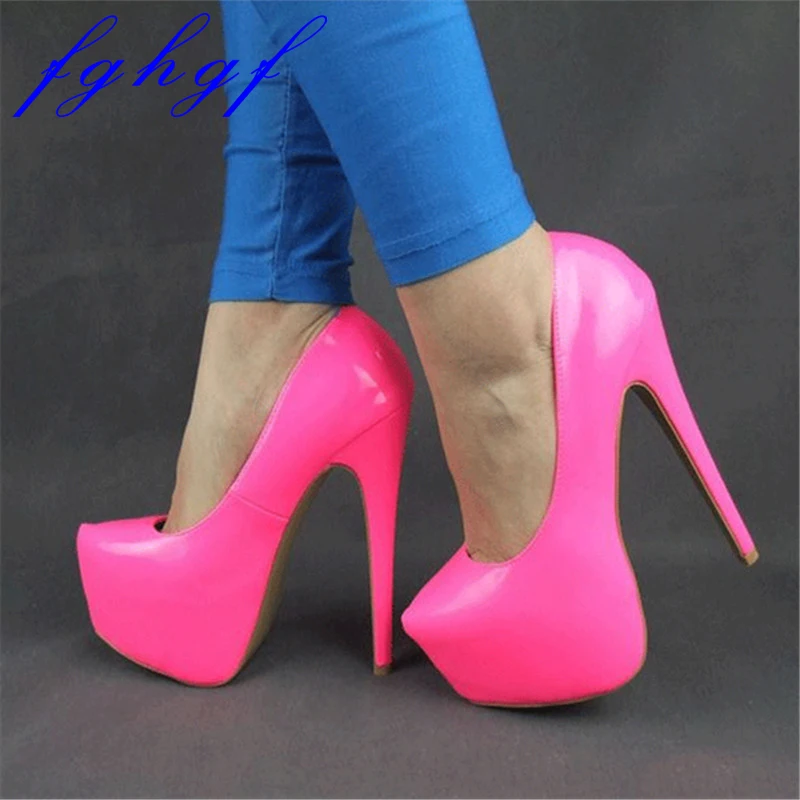 Zapatos Mujeres Para Descalzos verde Fgghgf Mujeres Charol Bombas Los Y Amarillo Red Bodas Adecuado Nuevas Con Fiestas Claro Solo Pies 16 Cm rosy qx45xtAwnX