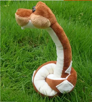 

new plush pet brown toy green soft snake toy gift about 22x7x10cm