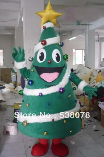 Новое поступление хорошее качество Рождественская елка костюм талисмана Взрослый размер прекрасно подходит te EMS отправка SW34