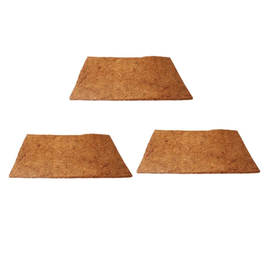 

3pcs Coconut Fiber Mat Breathable Reptile Mat Bedding For Gecko Lizard Turtle