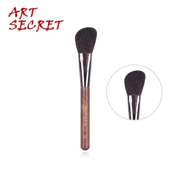 

# 112 Angled Blush Powder Makeup Brush Fine Goat Blue Squirrel Hair Mixed Laser Logo Gun Aluminum Ferrule Oak Wooden Handle