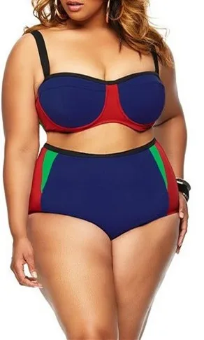 high waisted bikini on curvy girl