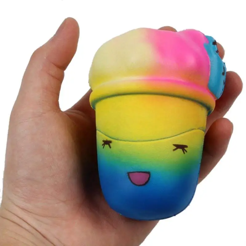 Мягкая игрушка jumbo Kawaii сжимаемые игрушки мультфильм Мороженое ароматизированный коврик с запоминанием формы подвески для детей взрослых