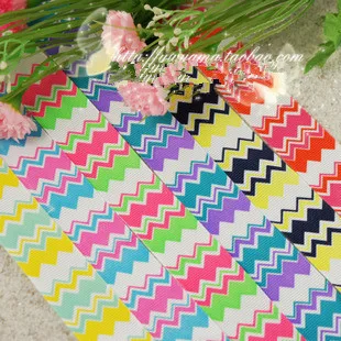 Новинка 1 ''Бесплатная доставка 6 цветов шеврон печатные grosgrain ленты бант для