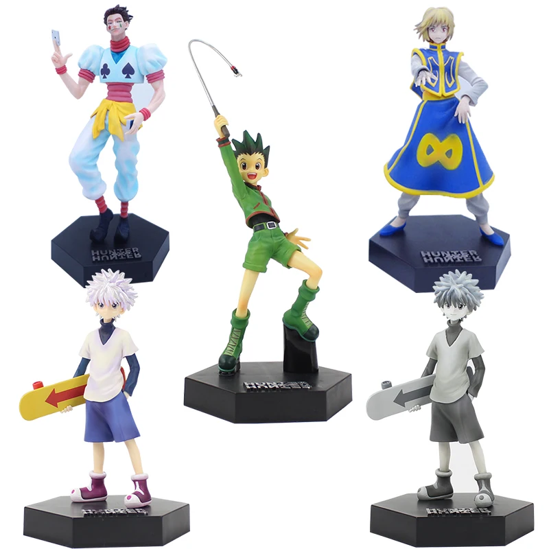 

24cm Hunter X Hunter Gon Freecss Killua Zoldyck PVC Action Figure Toys Hunter X Hunter Killua Illumi Zoldyck Kulolo lushilufelu