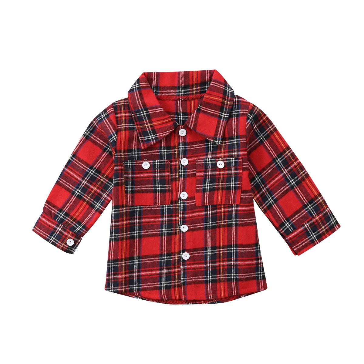 Toddler Kids Baby Boy Long Sleeve Plaids&Checks Shirt Tops Blouse
