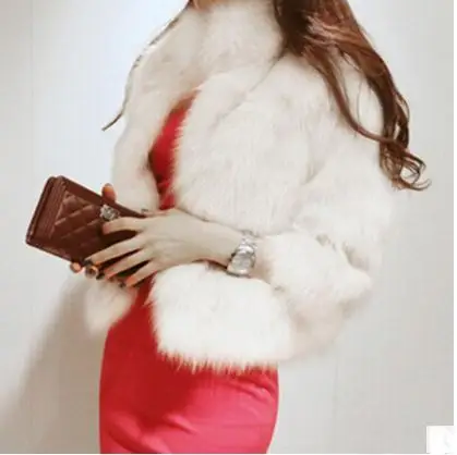 

S/6Xl Womens Short Section Imitation Fur Jackets Plus Size Female Winter Autumn Slim Fake Fur Coats Fur Outwears Clothes