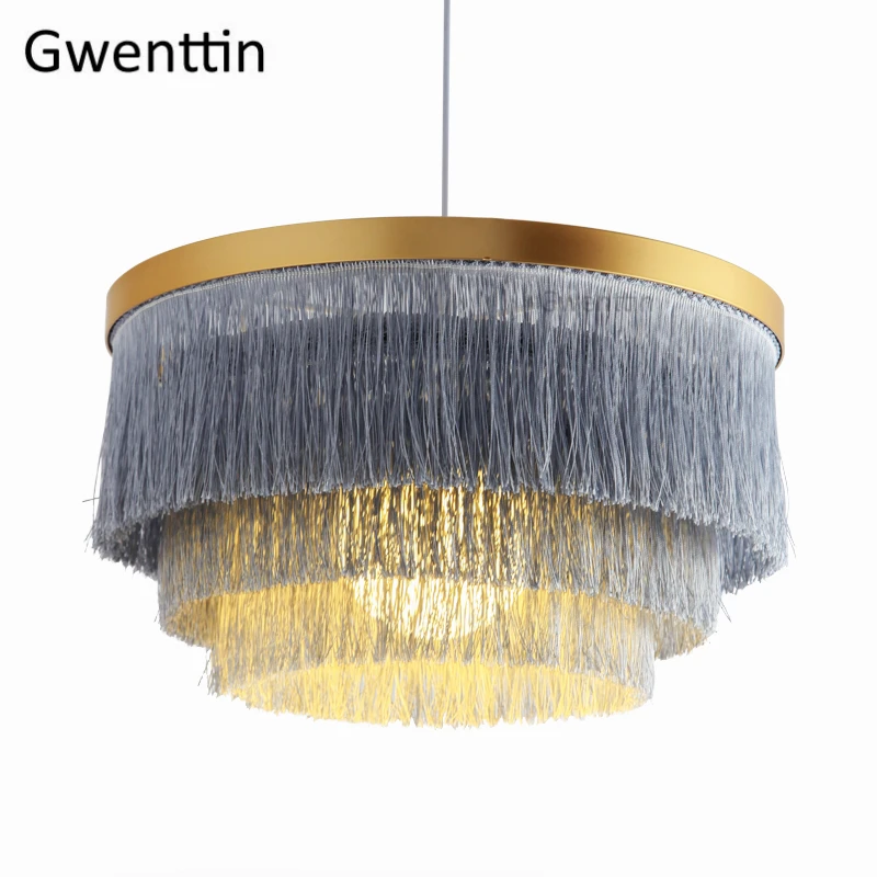 

Modern Luxury Silk Thread Pendant Lights Led Romantic Hanging Lamp for Living Room Bedroom Home Art Decor Suspension Luminaire