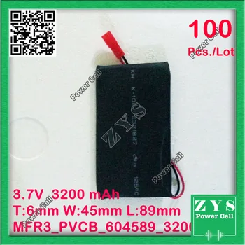 

100pcs Safety Packing 2pin 3.7V lithium Polymer battery 604589 3500mah for UAV UAS Drone Zone mini drone fpv Dashcam 60x45x89mm