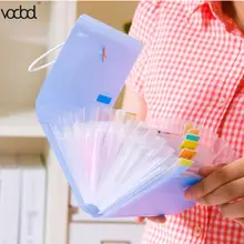 Полупрозрачная пластиковая папка для документов А6, маленькая сумка для документов, расширяющийся кошелек, папки для документов, сумки для документов fichario Escolar