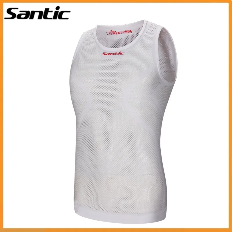 

Santic Cycling Jersey Keep Dry and Warm Mesh Cycling Sleeveless Bike Bicycle Undershirt Winter Cycling Clothing MN15011W