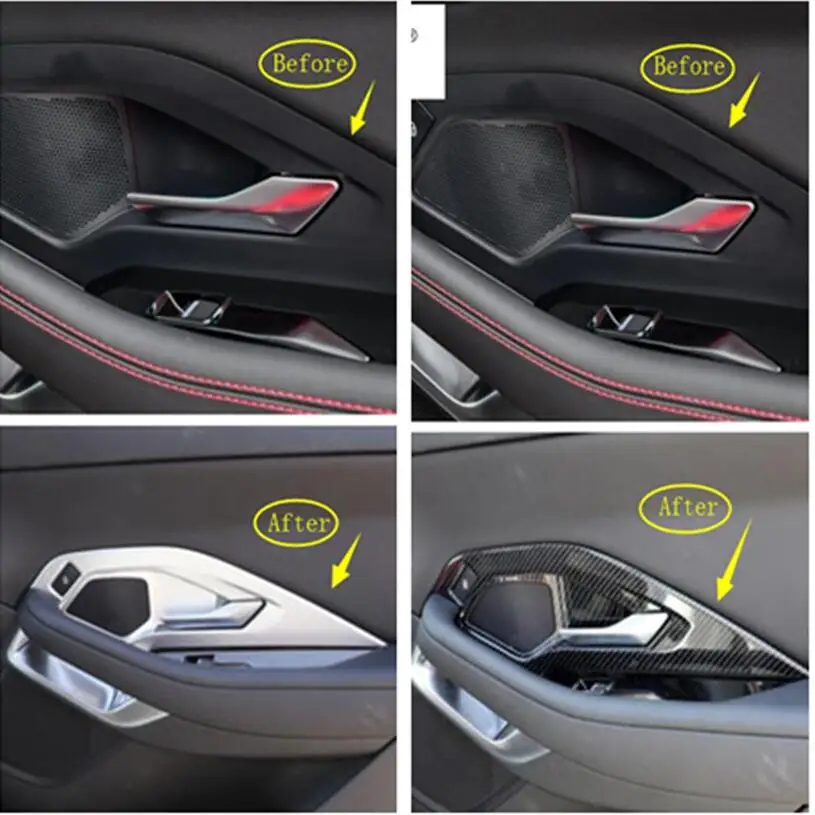 Lapetus Accessories Fit For Jaguar E pace E pace 2018 2019 Inner Car Door Pull Doorknob Handle