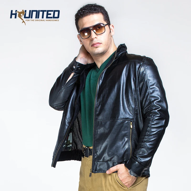 Big and Tall Men's Faux Fur Leather Jacket,Plus Size 2XL 6XL Zipper PU