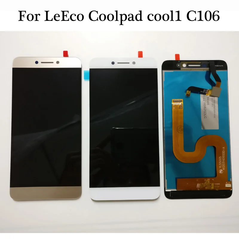 Белый/золотой протестирован для Letv LeEco Coolpad cool1 cool 1 C106 C106-9 c106-7 Полный ЖК-дисплей +