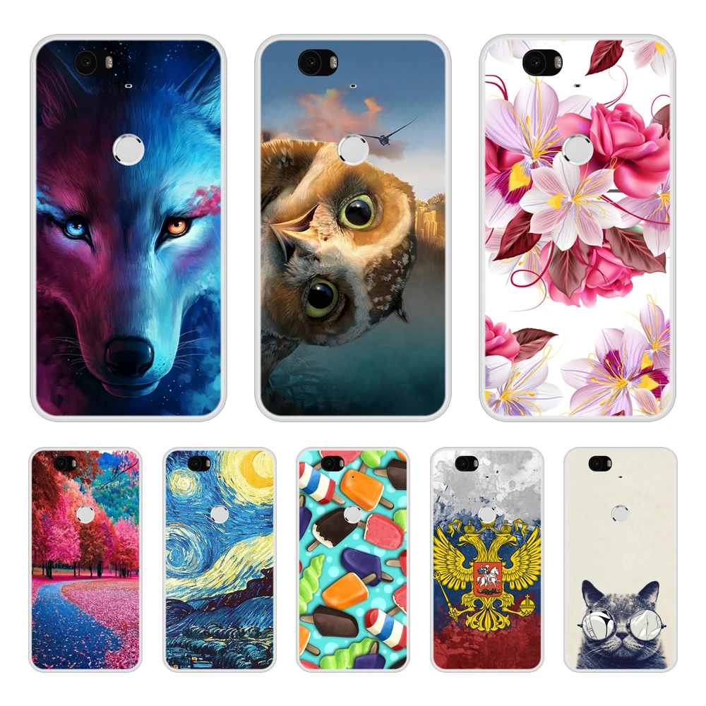 

Case For Google Nexus 6p Soft Silicone TPU Cool Patterned Printing Phone Cover For Google Nexus 6p Case