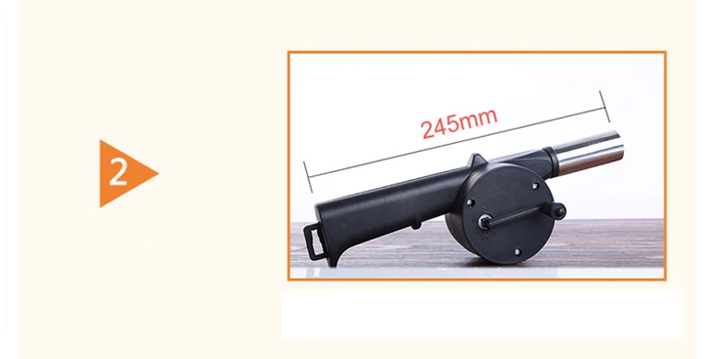 06 JDSR Manual Blower Outdoor Barbecue Fan Air Blower For Barbecue Fire Bellows Outdoor Cooking Picnic Camping Hand Crank BBQ Tools