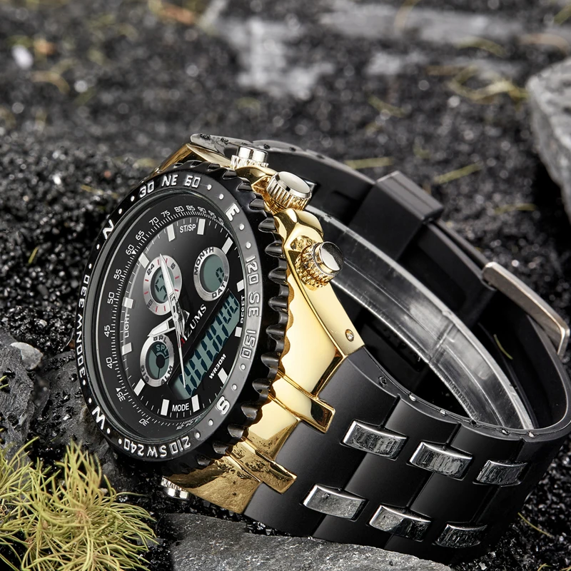 Luxury Brand Mizums Men Fashion Sport Watches Men's Quartz Digital Analog Clock Man Full Steel Wrist Watch relogio masculino free shipping (5)