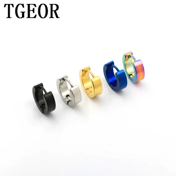 

Hot 20pcs surgical stainless steel Small hoop Backing 4*7mm plated colors Earring Free shipping