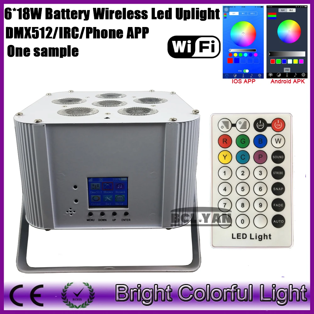 2017 новейший wifi телефон приложение RGBWA UV Led Питание от аккумулятора и беспроводной