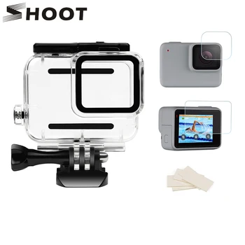 

SHOOT Waterproof Case Accessories Set for GoPro Hero 7 Silver White Action Camera Housings Mount for Go Pro Hero 7 White Silver