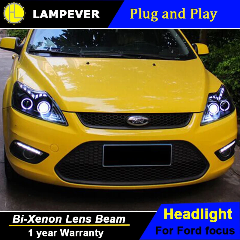 HLC Car Styling for Ford Focus Headlights 2009 2013 Focus 2 LED