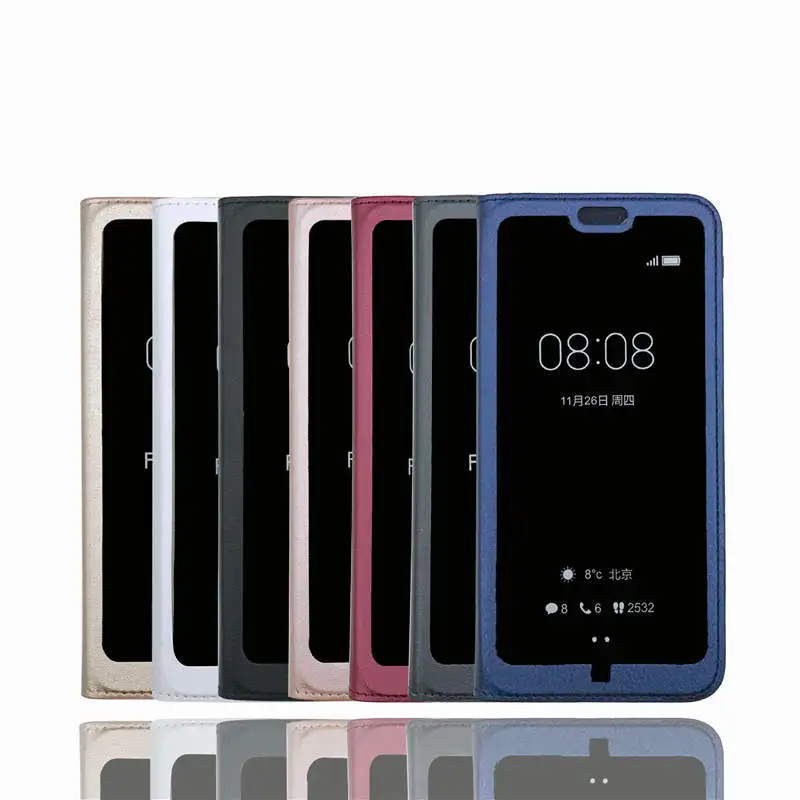 for Xiaomi Mi 8 Case Mi 8 lite Full View Window PU Leather Flip Cover Funda Case for Xiaomi Mi8 protective case Mi 8SE Mi8 lite 02